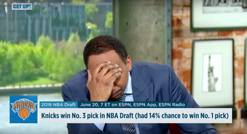 Illustration for article titled Stephen A. Smith Wrings Emmy-Worthy Performance Out Of Knicks' Lottery Agony